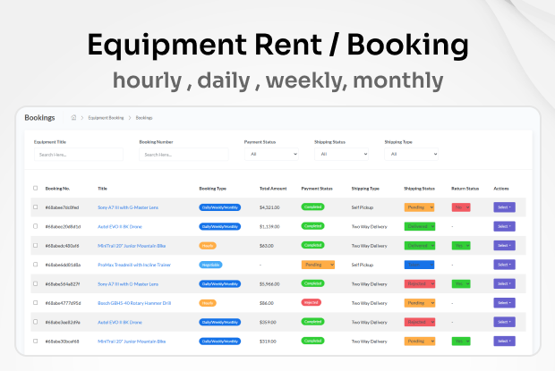 RentEq- Multitenant Multipurpose Rental Website (with Ecommerce) Builder - 12